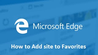 How to Add site to favorites in Microsoft Edge [upl. by Qahsi]