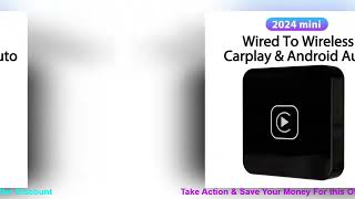 Mini CarplayampAuto Box Dongle Wired To Wireless For Audi Toyota Mazda [upl. by Martica]