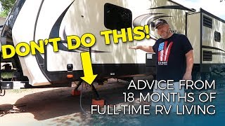 Our Motorhome RV Campsite Setup  Campsite set up with full hookups [upl. by Genevra]