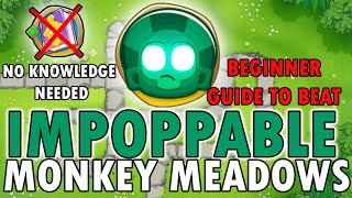 BEGINNERS GUIDE TO BEAT IMPOPPABLE Monkey Meadows BTD 6 Check Pinned Comment [upl. by Icat616]