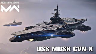 Modern Warships USS MUSK CVNX in action Helicarrier Mode [upl. by Neveda]