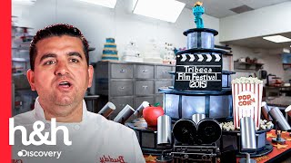 ¡Un pastel de película con sabor a palomitas de maíz  Cake Boss  Discovery HampH [upl. by Grannias523]