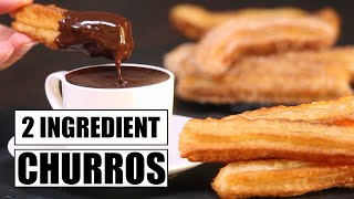 Churros and Hot Chocolate 2 Ingredients  Eggless  How Tasty Channel [upl. by Airlie871]