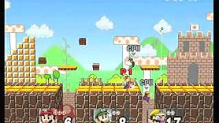 SSBB hack  Mushroom Kingdom Melee preview [upl. by Rehpoitsirhc197]