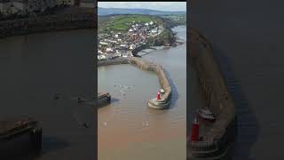 Doniford to Watchet Somerset Vibe England drone dronevideo travel watchet steamrailway nature [upl. by Ycnej]