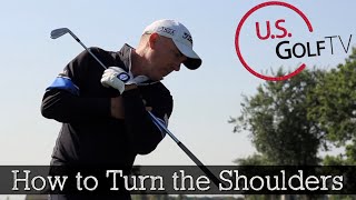 How to Make a Proper Shoulder Turn in Your Golf Swing Golf Backswing and Downswing [upl. by Galligan563]