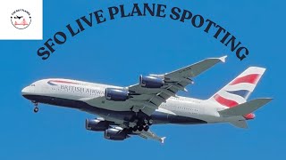 SFO LIVE  LIVE PLANE SPOTTING SAN FRANCISCO INTL AIRPORT FROM NEW LOCATION  AMAZING VIEWS [upl. by Naomi850]