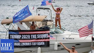 WATCH Trump supporters on boats flood the Jersey Shore [upl. by Myrtie]