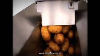 Como são feitas as batatas chips  Linha Semi Contínua para Batata Chips  INCALFER [upl. by Rossuck]