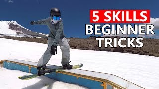 5 Skills for Beginner Snowboard Tricks [upl. by Seka]