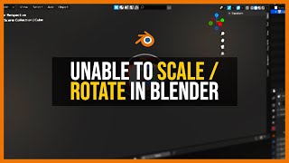 CANNOT ROTATE OR SCALE IN OBJECT MODE FIXED  Blender Tutorial [upl. by Kcirddec]