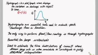 Chap 9 What is a Hydrograph [upl. by Nnylirret409]