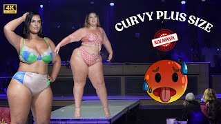 Curvy Plus Size Swimwear Fashion Show plussizemodel [upl. by Aianat]