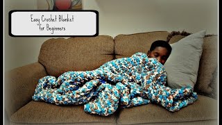 Easy Crochet Blanket for Beginners [upl. by Laersi]