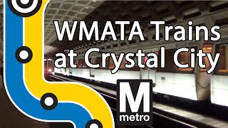 WMATA Metro Trains at Crystal City Station [upl. by Femi]