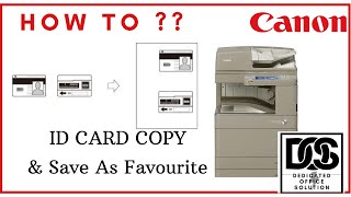 How to ID Card Copy in Canon IR ADV C5030503550455051 amp IR ADV C5235  5240 5255 [upl. by Sevein559]