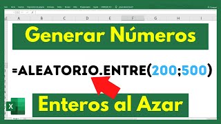 Todo lo que tienes que SABER sobre la Funcion ALEATORIOENTRE en Excel🤔 [upl. by Aniloj]