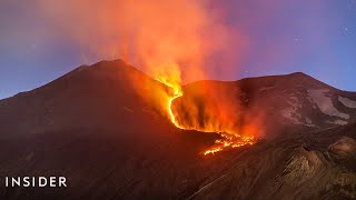 Dramatic Video Captures Eruption Of Mount Etna  Insider News [upl. by Wilterdink]