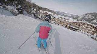 Skiing through the streets of Sonnenalpe Nassfeld [upl. by Ahsenwahs679]