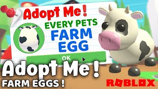 🐄 FARM EGG ADOPT ME  HOW TO GET FARM EGGS IN ADOPT ME 2021  DISCOVER EVERY PETS IN THE FARM EGG 🐄 [upl. by Tait]