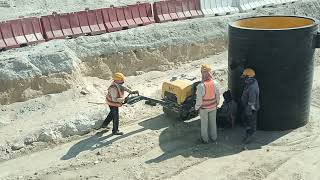 EXCAVATOR TRENCH WORK BACKFILLING [upl. by Eleda]