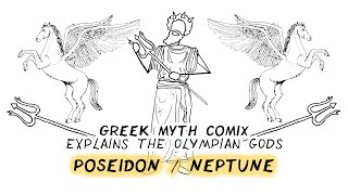 Poseidon  Neptune Greek Myth Comix explains the Olympian Gods OCR GCSE Classical Civilisation [upl. by Pals381]