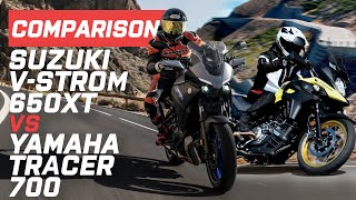 Suzuki vs Yamaha 2020 Yamaha Tracer 700 vs Suzuki VStrom 650XT  Visordowncom [upl. by New]