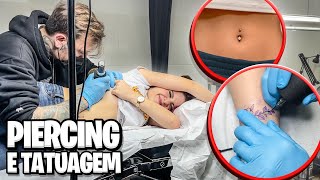 PIERCING NO UMBIGO E UMA TATUAGEM NOVA Presente de 15 Anos [upl. by Napra935]