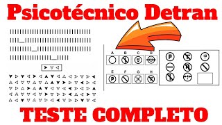 Teste Psicotécnico Detran de São Paulo Completo 2024 [upl. by Ala664]