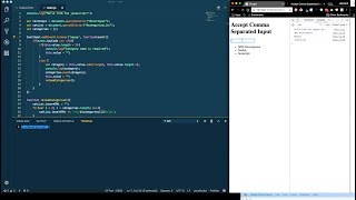 Accept Comma Separated Input [upl. by Trbor839]