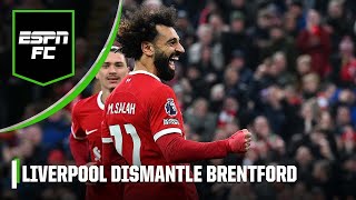 Liverpool 30 Brentford FULL REACTION as Salah scores double  ESPN FC [upl. by Isacco]