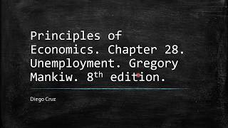 Chapter 28 Unemployment Gregory Mankiw 8th edition Principles of Economics [upl. by Meneau227]