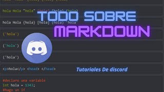 Tutoriales discord  Markdown [upl. by Papp]