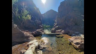 Private Hot Tub on the Colorado River  Lost Palm Hot Springs Hoover Dam AZ side [upl. by Gnil249]