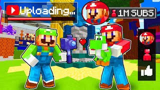 Mario Becomes a YOUTUBER In Minecraft  Minecraft Super Mario  203 [upl. by Venuti]