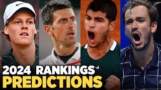 Rankings PREDICTIONS for ATP Tour 2024  Tennis Talk News [upl. by Fregger45]