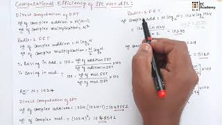 DSP42 Computational efficiency of FFT over DFT in digital signal processing  EC Academy [upl. by Odnomyar]