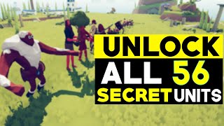 TABS  HOW TO UNLOCK ALL SECRET UNITS  56 SECRET UNITS for 2021 Totally Accurate Battle Simulator [upl. by Richma]