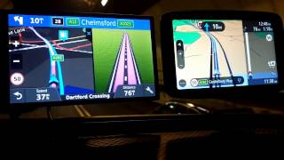 Tomtom GO 6200 VS Garmin GPS reception Dartford Tunnel [upl. by Nazler]