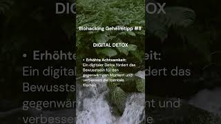 Biohacking Geheimtipp 8  digital Detox [upl. by Annavoeg]