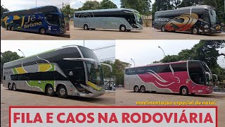 BOMBOU Movimento de ÔNIBUS na RODOVIÁRIA de MARINGÁ no NATAL  CAOS na saída e muita FILA [upl. by Aland249]