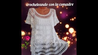 tutorial blusa o vestido abanicos encadenados 1a parte [upl. by Hicks]