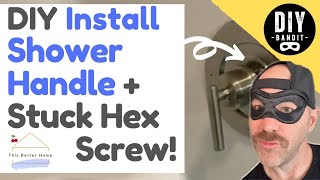 ️🔥 How to Replace Moen Shower Handle Trim➔ PLUS What to Do If Handle Hex Screw Is Stripped or Stuck [upl. by Perrin139]