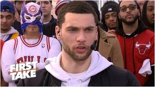 Zach LaVine Viral 360 dunk attempt AllStar snub amp wanting to play with LeBron  First Take [upl. by Magdala]