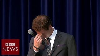 Why did Andy Murray break down in tears BBC News [upl. by Elwee]