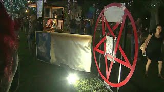 Satanic symbol placed near nativity scene causes controversy in Boca Raton [upl. by Felike]