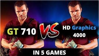 Hd Graphics 4000 vs Gt 710  Intel vs Nvidia [upl. by Acim]