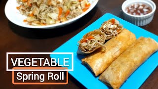 Vegetable Spring Roll  Lumpiang Gulay with Tofu amp Togue   Easy Filipino Recipe [upl. by Liponis]