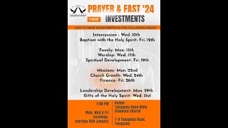 Prayer amp Fast 2024  Investments  Missions  Jan 29 2024 [upl. by Byrom]