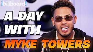 Myke Towers pasa el día con Billboard en Miami  Billboard Cover [upl. by Teresa449]